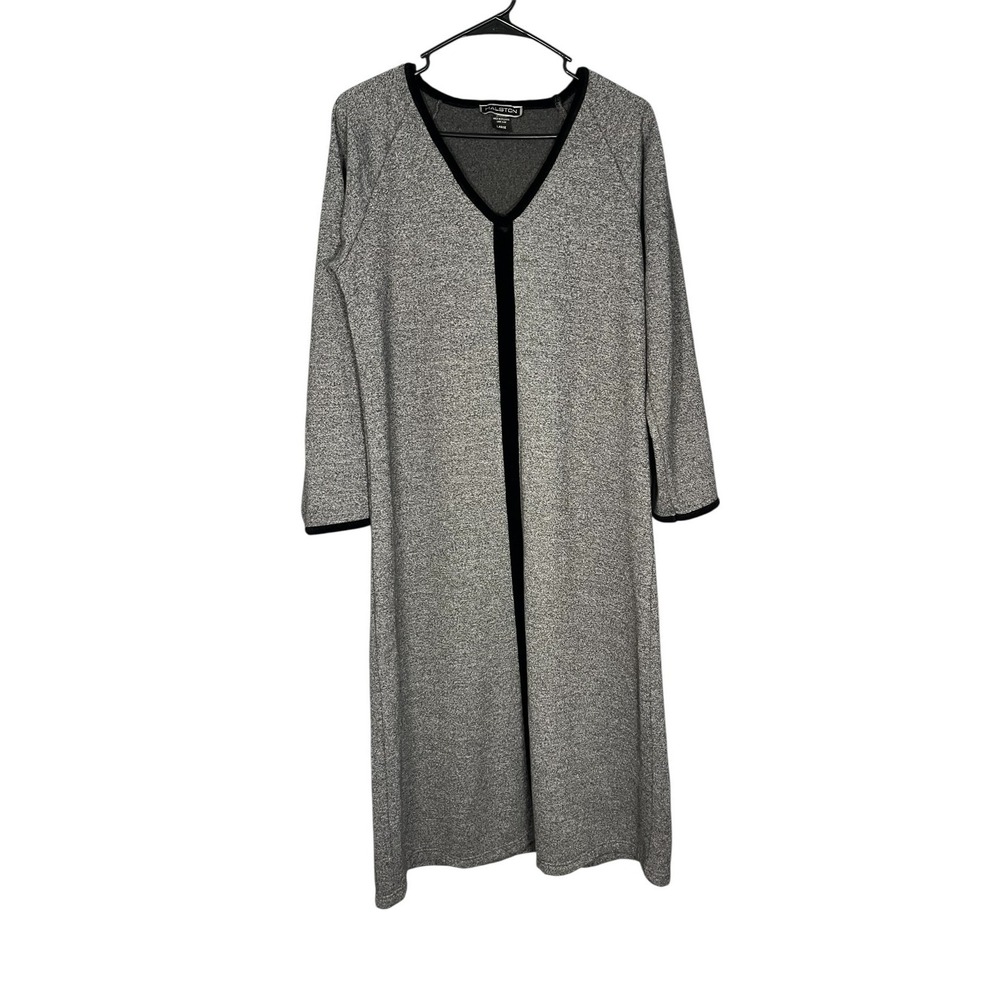 Halston Women's Below Knee Fleece Lined Pencil Dress Gray L